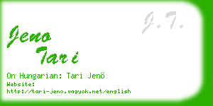 jeno tari business card